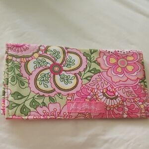 Vera Bradley Pink and Green Floral Clutch